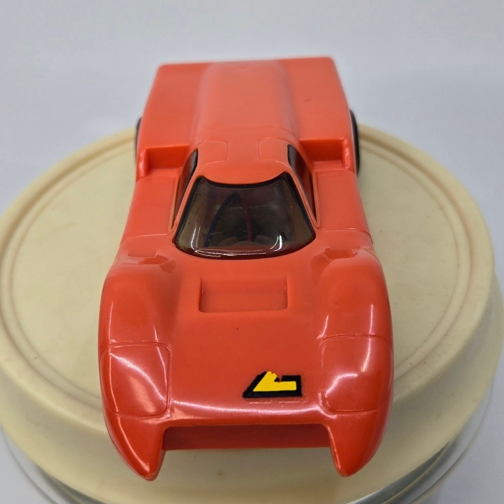 Vintage 1960s Eldon 1/32 Scale Orange Ferrari P3 Slot Car Molded Plastic #1350